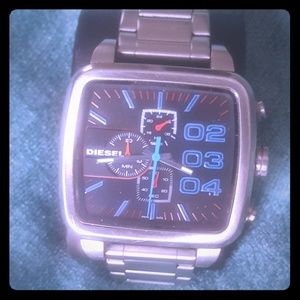 Rare Diesel Men's Watch Large Square Face DZ-4301